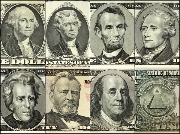 Vereinigte Staaten von Amerika - Porträt auf Dollar-Banknote aus den USA gravieren — Stockfoto