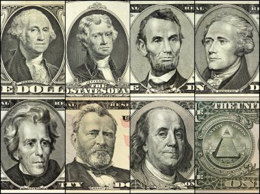 Amerika Birleşik Devletleri - ABD Doları banknot üzerinde oyma portre