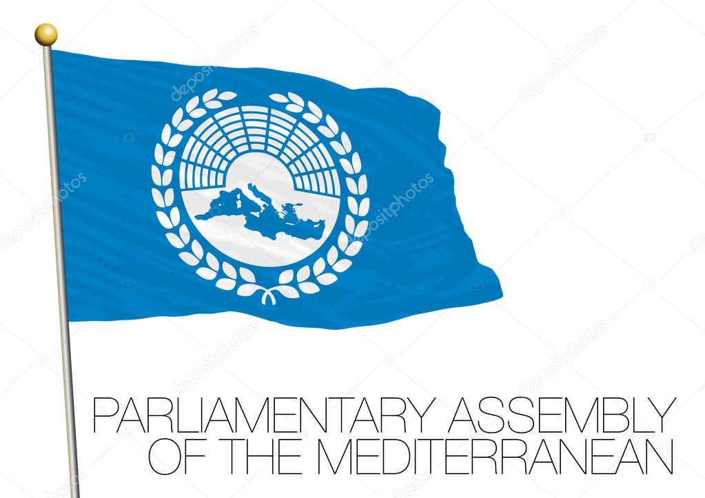 Parliamentary Assembly of the Mediterranean flag and symbol