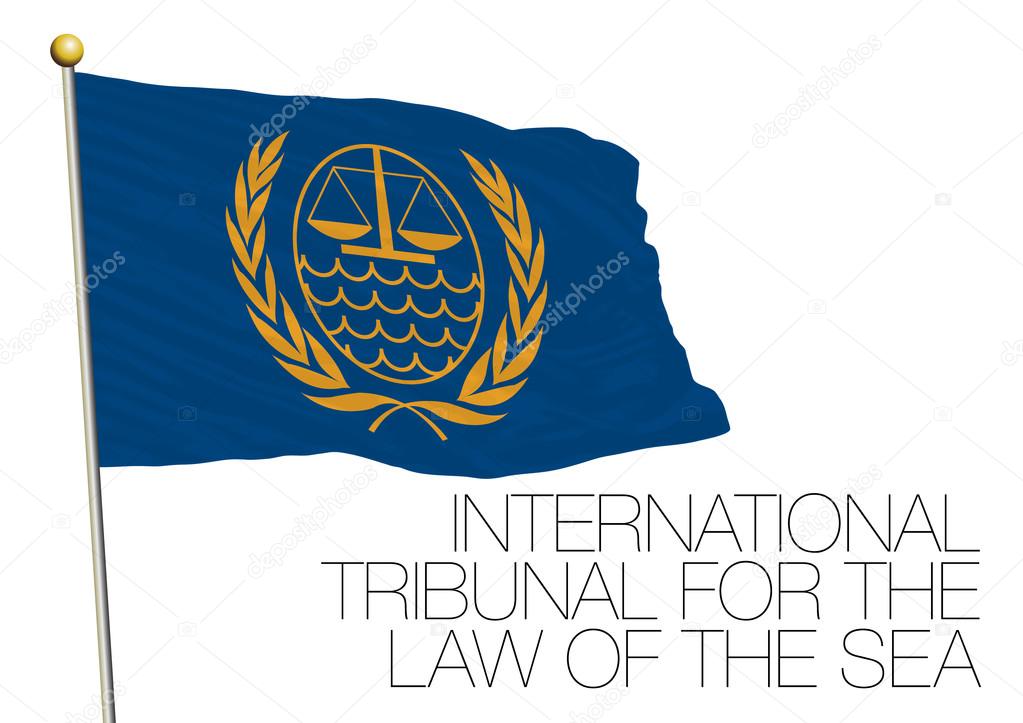 Vector file, illustration international tribunal of the sea flag