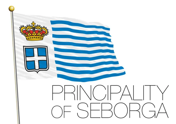 Principado de Seborga bandera y símbolo — Vector de stock