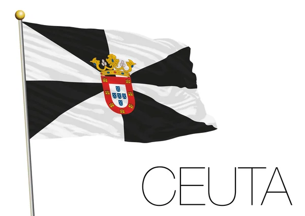 Ceuta bölgesel bayrak, musabakada topluluk, İspanya — Stok Vektör
