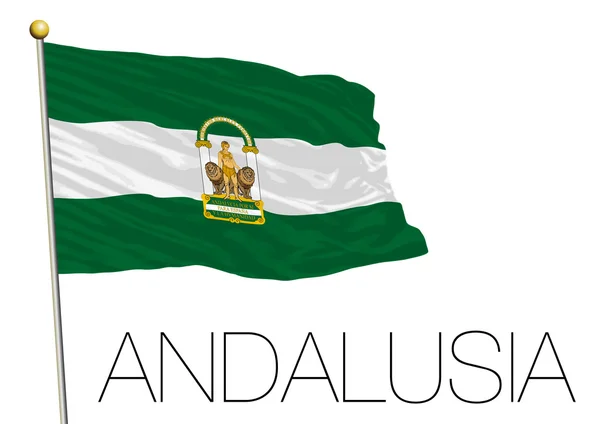Andalusia regional flag, autonomus community, spain — Stock Vector