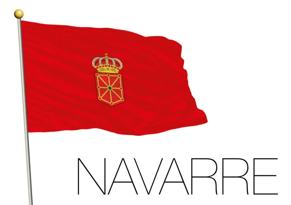 Navarra regionale Flagge, autonome Gemeinschaft von Spanien — Stockvektor