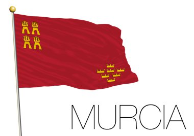 Murcia regional flag, autonomous community of Spain clipart