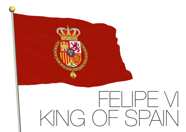 Felipe vi bandera, España — Vector de stock