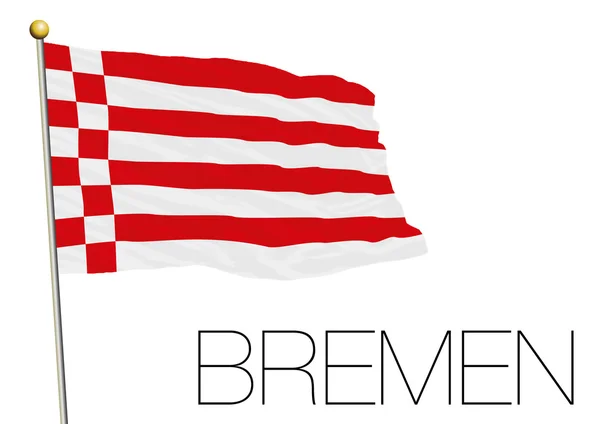 브레멘, 독일의 연방 주 깃발 — 스톡 벡터