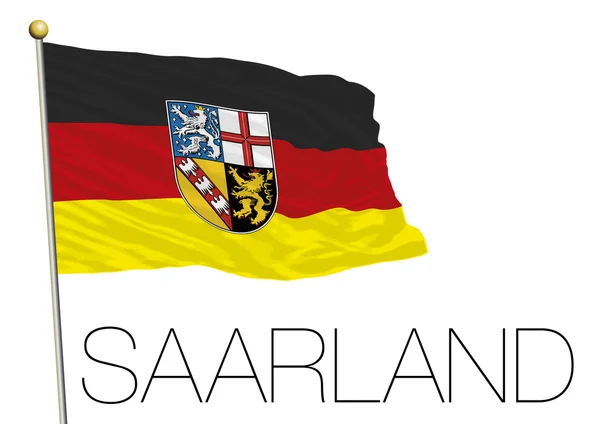Saarland flagga, Tysklands statliga — Stock vektor