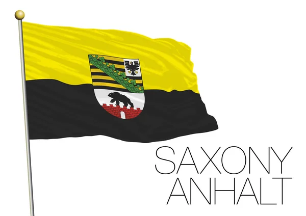 Bandera de Sajonia Anhalt, estado federal de Alemania — Vector de stock