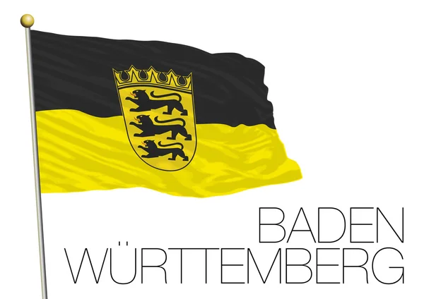Baden Wurttemberg flagga, Tysklands statliga — Stock vektor