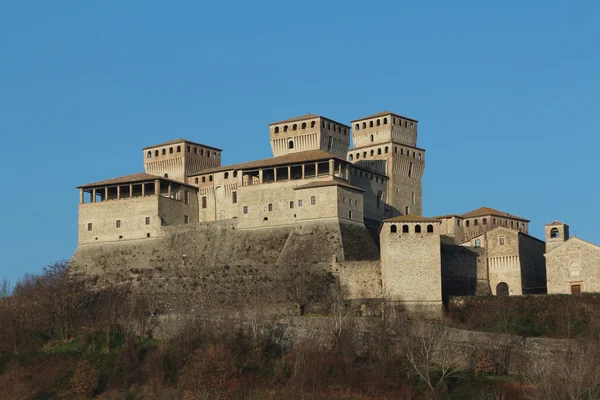 Torrechiara castle, parma, Italië — Stockfoto