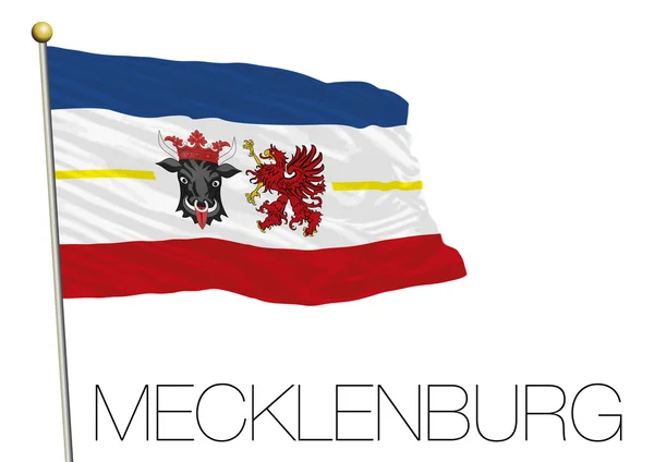 Drapeau de Mecklembourg, État fédéral d'Allemagne — Image vectorielle