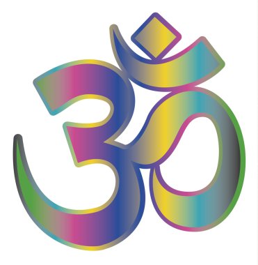 Ohm meditasyon sembolü, vektör çizimi