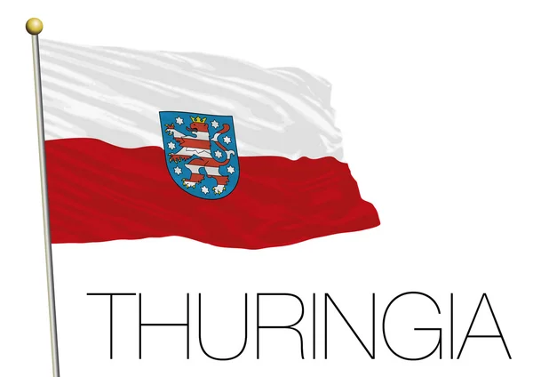 튀링겐 플래그, 독일의 연방 주 — 스톡 벡터