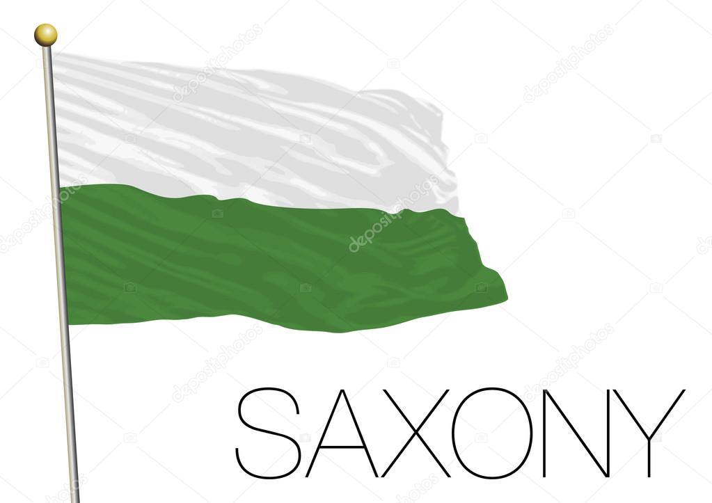Saxony flag, federal state of Germany