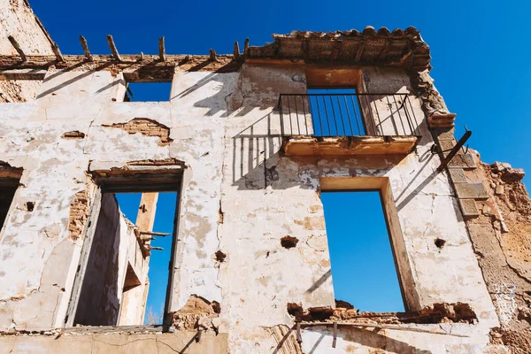 Gamla Staden Belchite Spanien Liten Stad Belägen Aragonien Ruinerna Gammal — Stockfoto