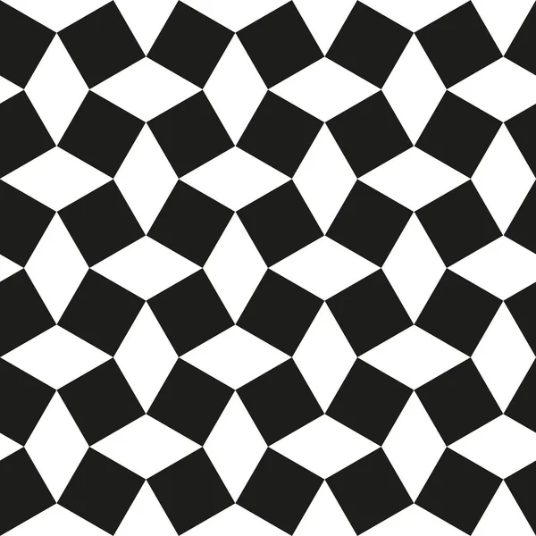 Patrón de rombos y cuadrados. Adorno geométrico blanco y negro. Fondo sin fisuras. Patrón azulejo diseño italiano — Vector de stock