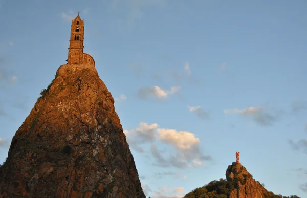 Mont d'Aiguilhe at Le Puy en Velay — Stock Photo, Image