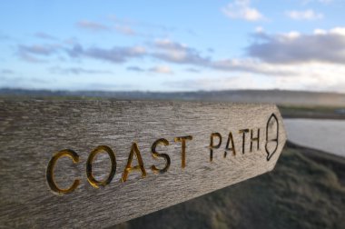 Coast path sign clipart