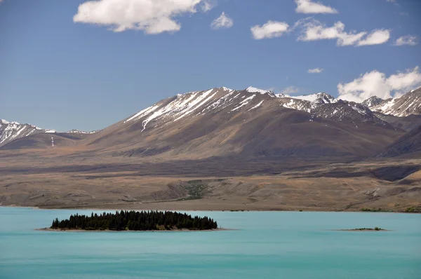 Isla Motuariki en el lago Tepako Nueva Zelanda — Foto de Stock