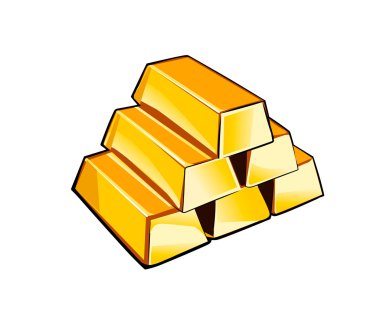 Vektör altın barlar