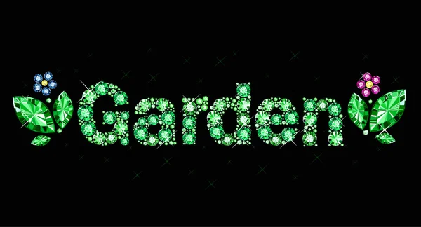 Jardin mot gemme — Image vectorielle