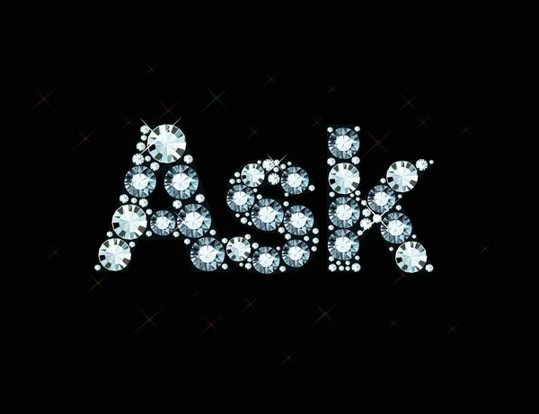 Diamond word ask — Διανυσματικό Αρχείο