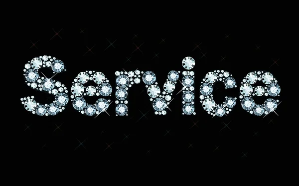 Diamant woord service — Stockvector