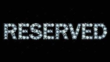 Diamond word reserved clipart