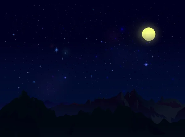 Ciel étoilé la nuit — Image vectorielle