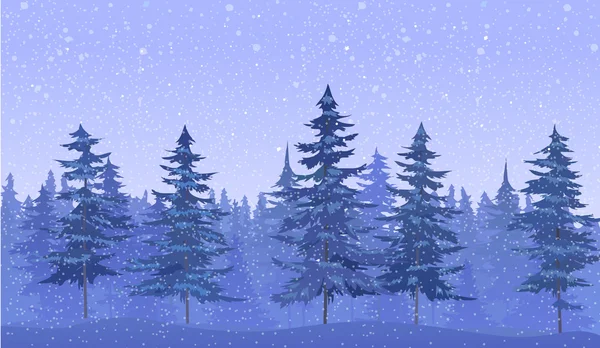 Красивый зимний пейзаж — стоковый вектор