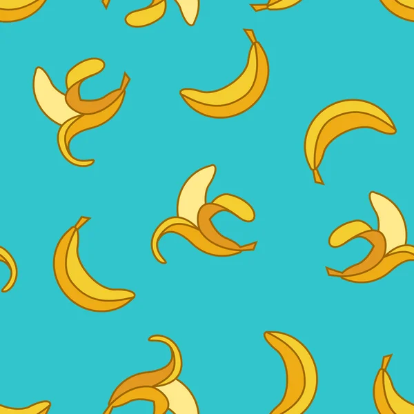 Naadloos patroon van bananen — Stockvector