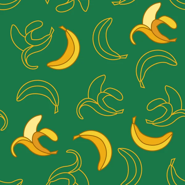 Padrão sem costura bananas — Vetor de Stock