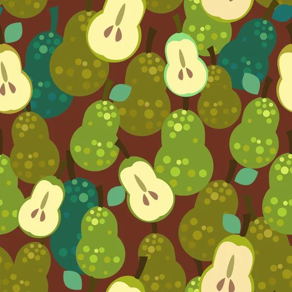 Pears Seamless Pattern — Stock Vector