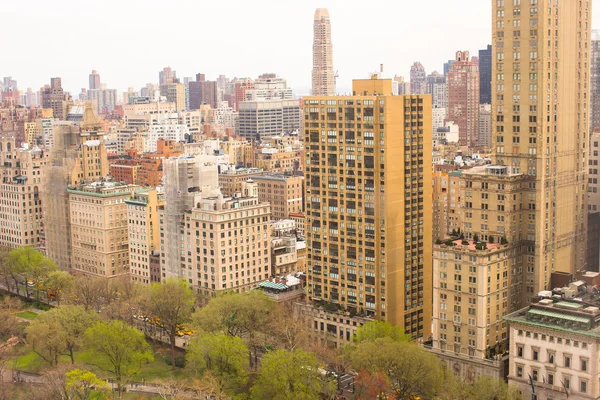 Otel penceresinden, Manhattan, New York'taki Central Park görünümü — Stok fotoğraf