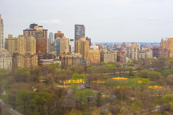 Vista di Central Park dalla finestra dell'hotel, Manhattan, New York — Foto Stock