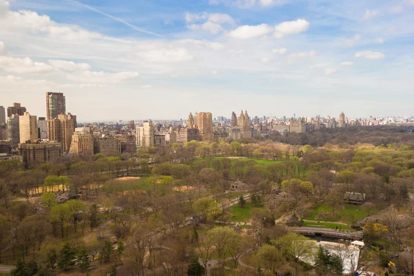 Vista de otoño de Central Park desde la ventana del hotel, Manhattan, Nueva York — Foto de Stock