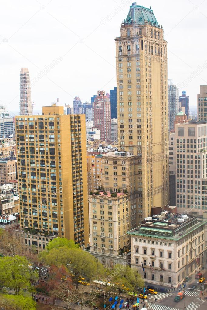View of Central Park from the hotel window, Manhattan, New York