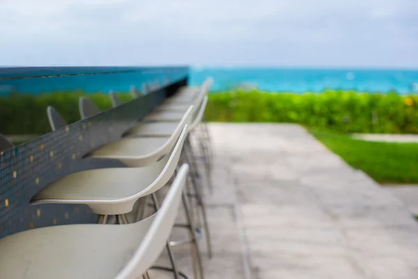 Café al aire libre en la playa tropical en el Caribe — Foto de Stock