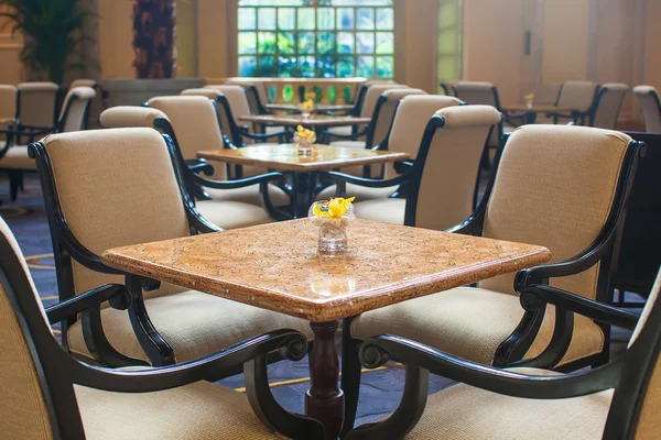 Indoor empty cafe in luxury hotel — Stock Photo, Image