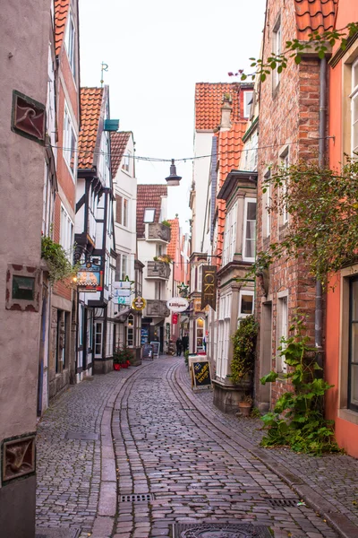 Alte straßen in der stadt bremen, deutschland — Stockfoto