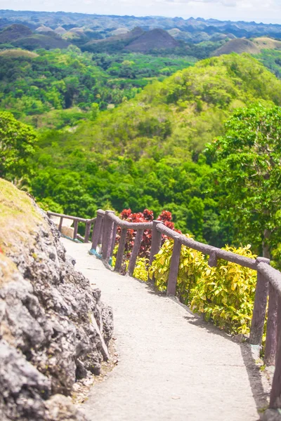 Sposób na Chocolate Hills w Bohol — Zdjęcie stockowe