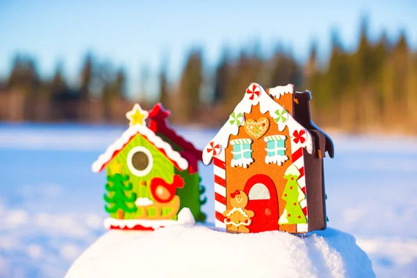 Winter Holiday Gingerbread house — Stock Photo, Image