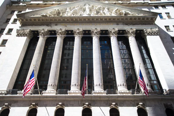 New York Stock Exchange i Manhattan Finance district — Stockfoto