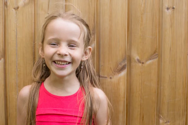 Portrait of adorable little girl on a warm summer day — Stock Photo, Image