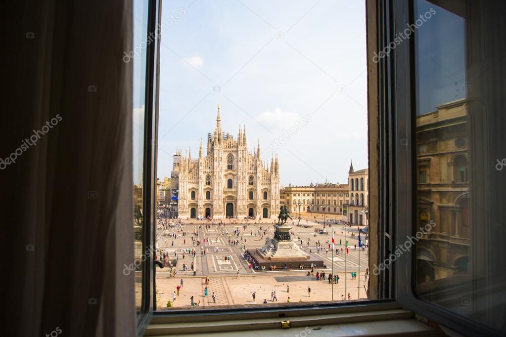 Beautiful view the Duomo cathedral, Milan, Italy