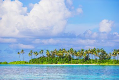 Hint Okyanusu'nda güzel yeşil tropikal ada