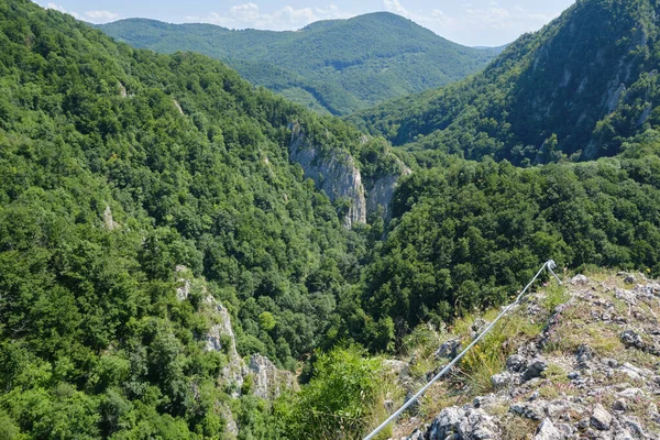 Varghis Szurdok Romániában Vargyas Szoros Magyarul Áttekintés Felülről Egy Ferrata — Stock Fotó