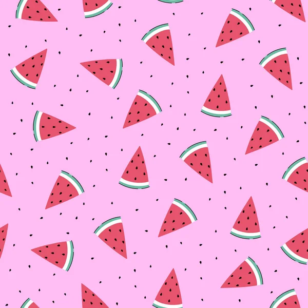Karpuz dilimleriyle basit, pürüzsüz desen. Vektör grafikleri.