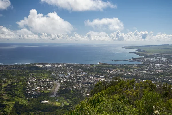 Vista de Wailuku e Kahului de Iao Valley, Maui, Havaí, EUA — Fotografia de Stock